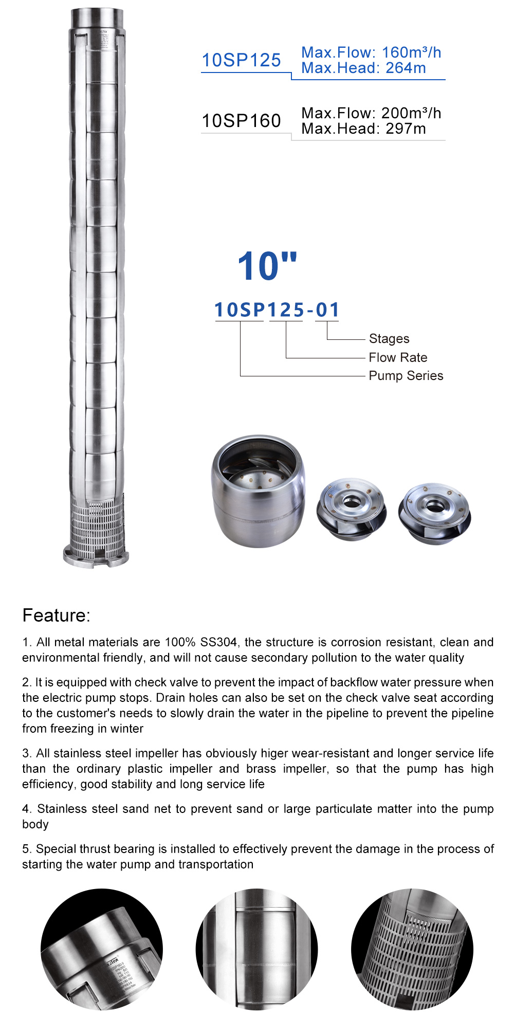 200M مضخة الرأس